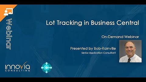 Lot Tracking in Business Central