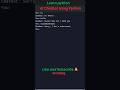Let's create an AI CHat bot using Python. #coding #python #codingforbeginners#shorts #pythonprojects