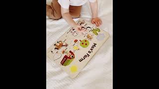 ChildUniverse - 農場の動物たちを使ったパーソナライズパズル モンテッソーリ玩具 ビジーボード screenshot 2