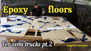 How to do epoxy floor for semi trucks part 2