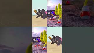 Sonic Come Closer Meme vs Original  #funnyshorts #sonic #godzilla