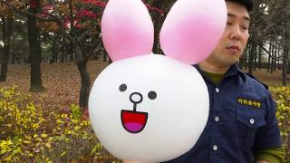 Cotton Candy Art Making a Cute Rabbit, Seoul Korea, 4K Video