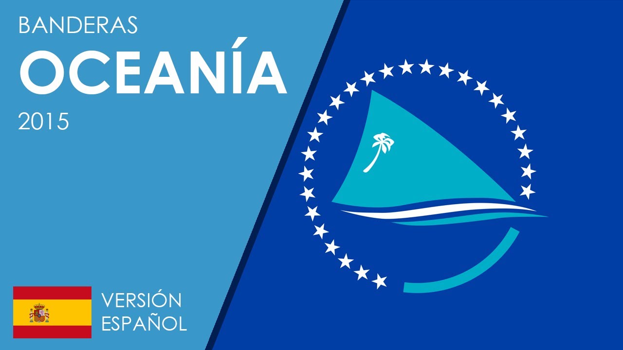 Paises de oceania con sus banderas