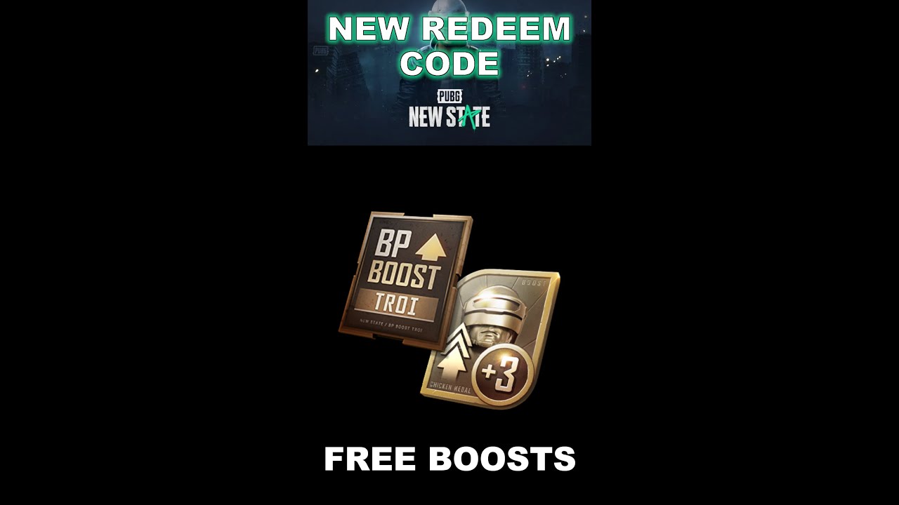 NEW REDEEM CODE - (+3 Chicken Medal Boost + TROI Boost ) (outdated)| NEW STATE MOBILE 