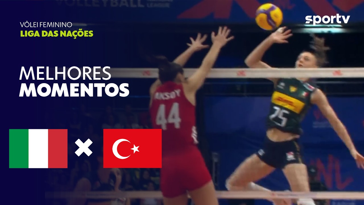 ITÁLIA 3 X 1 TURQUIA | MELHORES MOMENTOS | LIGA DAS NAÇÕES DE VÔLEI FEMININO 2026 | sportv
