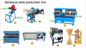 Wood and Bamboo BBQ Stick Machine Barbecue Skewers Production Machine