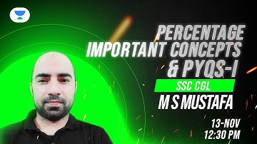 Percentage important Concepts & PYQs-I | SSC CGL 2022 | MS Mustafa | #ssc #cgl #chsl #cpo #mts