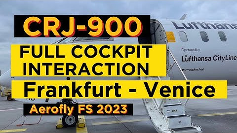 CRJ900 FULL COCKPIT INTERACTION, FULL FLIGHT. AEROFLY FS 2023