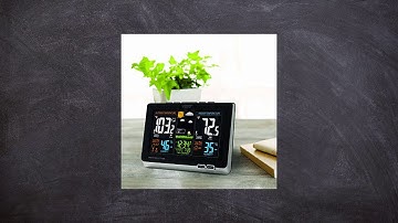 La Crosse Technology 308-1414B Wireless Atomic Digital Color Forecast Station with Alerts, Black