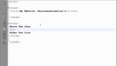 How To Make A Website: Making A Horizontal Line