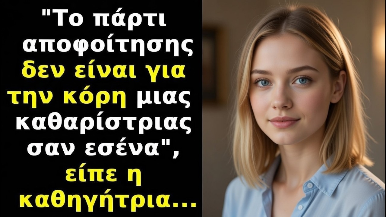 'Το πάρτι αποφοίτησης δεν είναι για την κόρη μιας καθαρίστριας σαν εσένα', είπε η καθηγήτρια