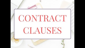 Common Clauses in Commercial Agreements | Contract Drafting | Agreements | maqandassociates.com