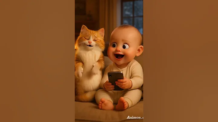 Baby fart and cat laughing🤣 #cat #funny #catshorts #cutecat #baby #funnycatvideo ‪@CatimationAI‬