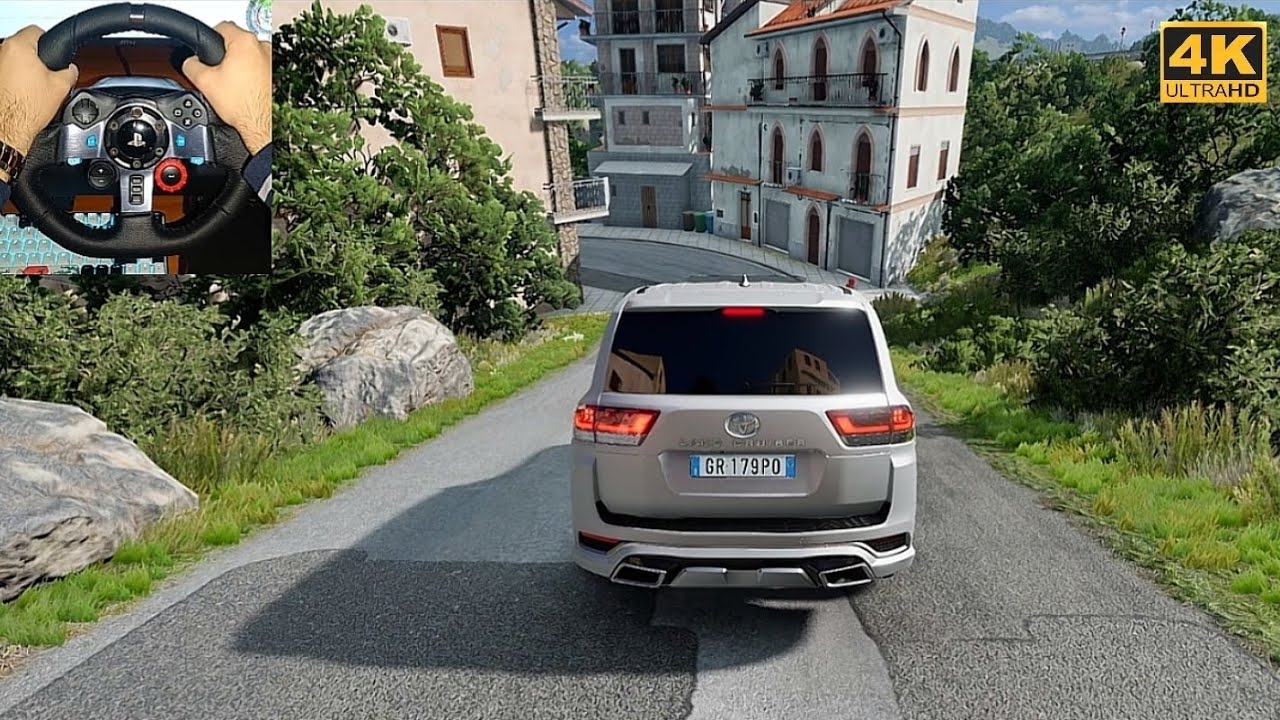 Toyota Land Cruiser Drive in BeamNG 4K | Logitech G29