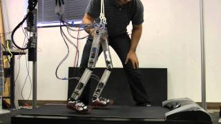 Robotic Walking with Feet Experiment with AMBER