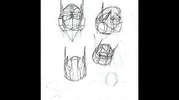 How to Draw G1 Optimus Prime (The head part 1)