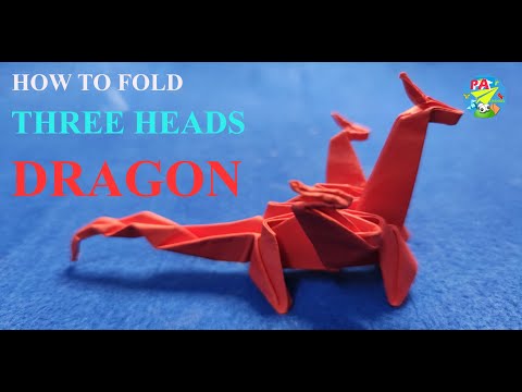 Video Cách gấp con rồng ba đầu|Xếp giấy Origami - youtube