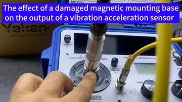 The effect of the magnetic mounting base on the acceleration vibration sensor