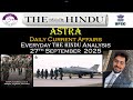 ASTRA 27th SEPTEMBER 2025 : - DAILY CURRENT AFFAIRS