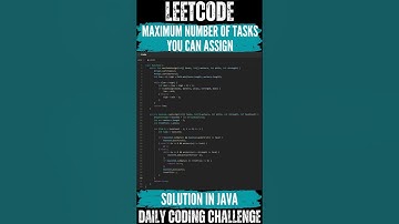 LeetCode : 2071. Maximum Number of Tasks You Can Assign💛🖤 Solution 👆🏻🔗 #leetcode #java #shorts