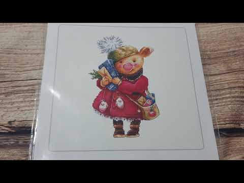 Готовые работы, текущие процессы, новинка от luca-s рождественская свинка