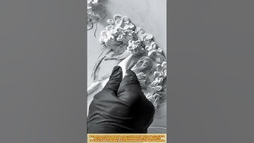 Best method of textured wall plastering: Skilled Worker Decorative Wall Creating 3D Floral Texture
