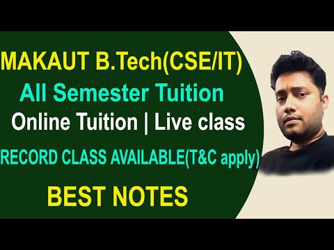 Makaut BTech, IT semester online tuition in West Bengal