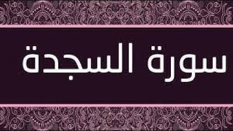 سورة السجدة القارء الشيخ ادريس ابكر جزاه الله عنا كل خير