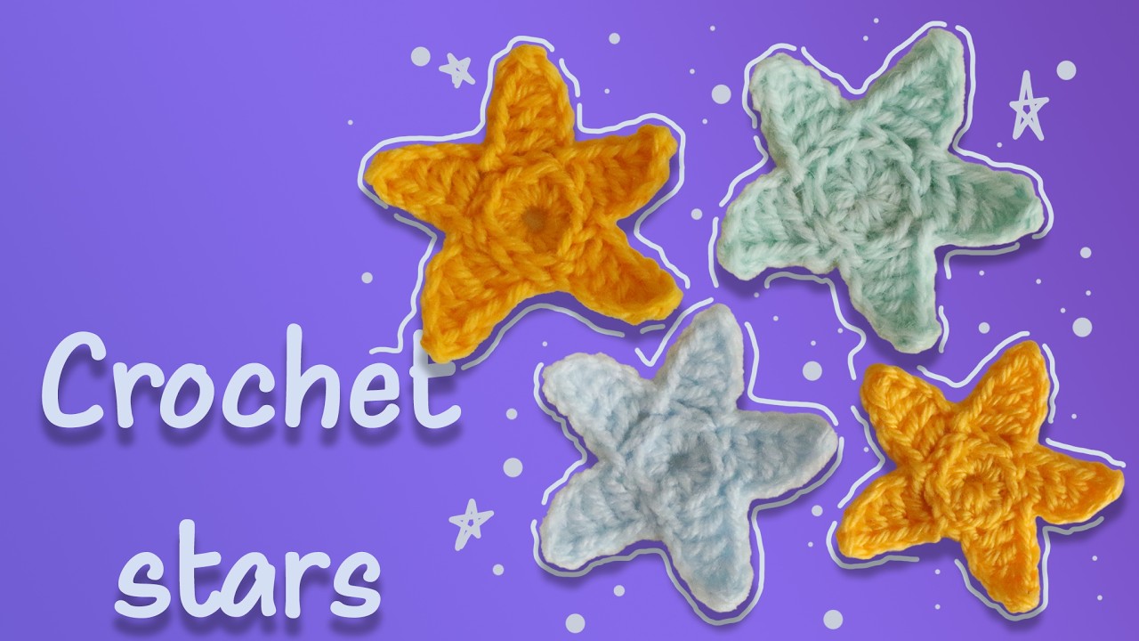 Very Easy crochet stars for beginners | 3 minutes project