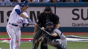 NYY@TOR: Saunders lines an RBI double to right