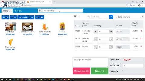 Sản phẩm học viên - Dự án xây dựng phần mềm quản lý nhà hàng