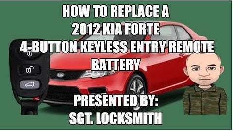 How to replace a 2012 Kia Forte 4 Button Keyless Entry Remote Battery