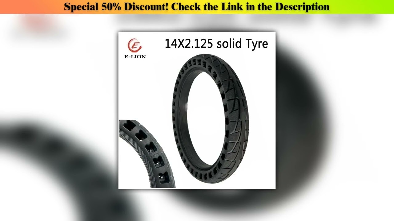 Editor’s Choice 14 Inch 14x2.125 Solid Tire for Folding Bike Tyre Puncture-proof Replacement Cyclin