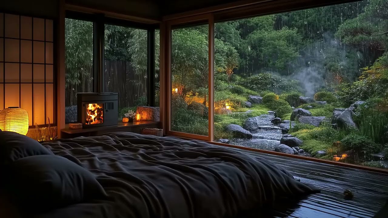 Cozy Rainy Room Ambience | Rain Sounds Inside for Deep Sleep, Relaxation & Stress Relief