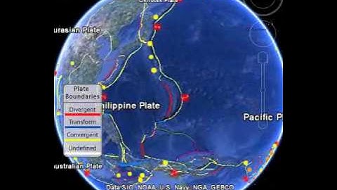 Google Earth tectonic plates and boundaries