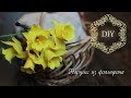 Реалистичные нарциссы из фоамирана без МОЛДОВ / Realistic daffodils from foamiran / narcissus DIY