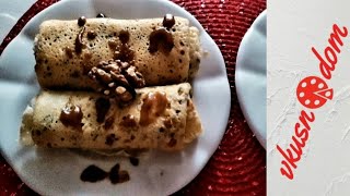 РИСОВАЯ мука и ЧЁРНЫЙ кунжут. НЕОБЫЧНЫЕ ДЫРЧАТЫЕ блины с НАЧИНКОЙ от vkusnOdom! 🥞UNUSUAL pancakes!