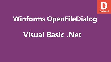 Visual Basic .Net OpenFileDialog Control