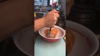 Cut and mash the sweet potato #shortsvideo #food #breakfastfood #satisfying #asmrfood #asmr