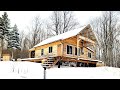 Snowed In Off Grid!!! Winter Has Arrived On The Mountain Side Off Grid Cabin - ASMR