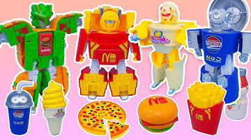 11 Minutes of Satisfying ASMR Unboxing Fast Food That Transforms into Robots | Review Toys