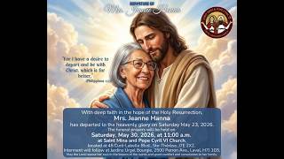 Funeral prayer - Mrs. Jeanne Hanna - May 30, 2026