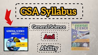 GSA Syllabus CSS || General Science And Ability Syllabus || CSS And PMS Syllabus || GSA Syllabus