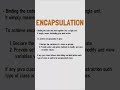 Java's Encapsulation #java #javainterview #javashorts #trending #javaprogramming #encapsulation