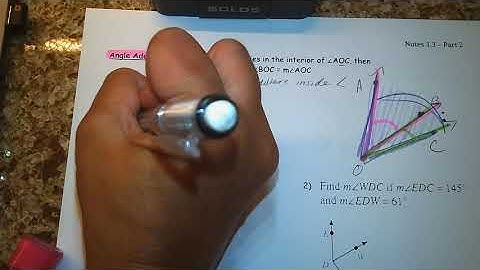 Lesson 1-3 Part 2 -Measuring and Constructing Angles