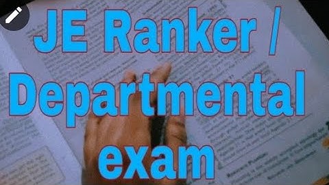 Important question for JE Ranker/Department Exam part 4