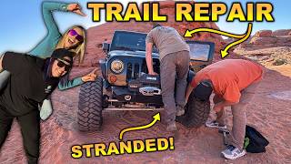 BROKEN \u0026 STRANDED JEEP - Trail Repair Chaos!