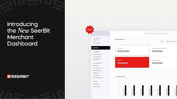 SeerBit New Merchant Dashboard Demo