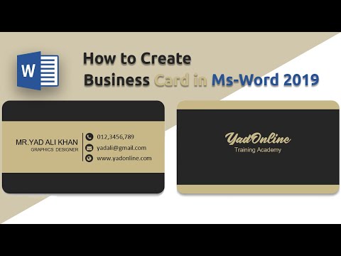 How to Create a Professional Business Card in Microsoft Word 2019