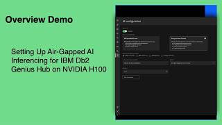 Setting Up Air-Gapped AI Inferencing for IBM Db2 Genius Hub on NVIDIA H100